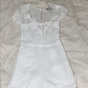 White patterned romper